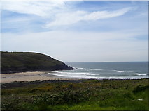 SS0597 : Manorbier Beach from the carpark by welshbabe