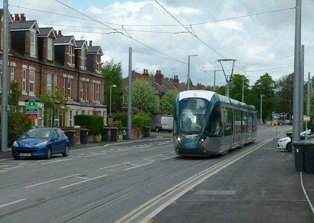 Test tram on Lower Road