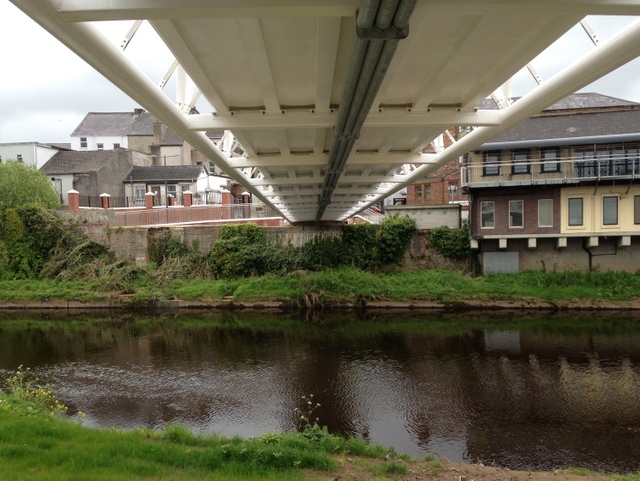 Under the new footbridge, Omagh