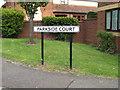 TM1179 : Parkside Court sign by Geographer