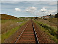 Looking north along the rail line