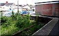 SN1916 : Weedy  end of a disused bay platform at Whitland railway station by Jaggery