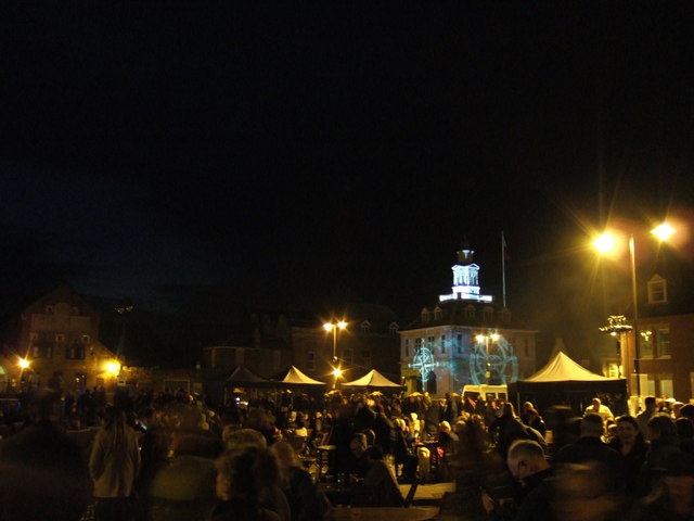 Night scene at The Hanse Festival, King's Lynn
