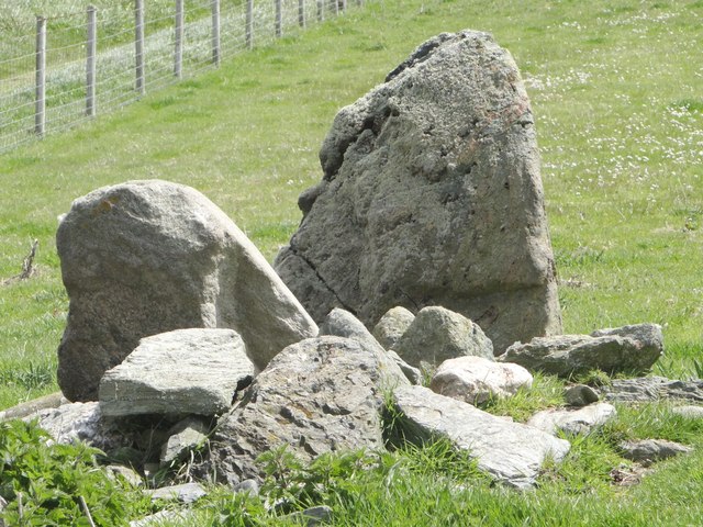 Standing Stone in field near coastal path