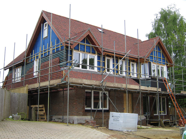 New house under construction, Brenchley... © Oast House Archive ...