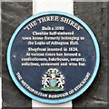 SJ8990 : The Three Shires: Blue plaque by Gerald England