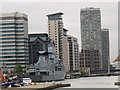 German naval vessel in South Dock