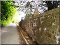 Llanwhaden Church - outer wall of churchyard