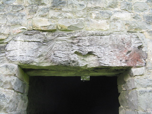Oak lintel at Bonawe Iron Furnace