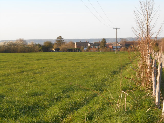 Field, and houses on Haste Hill Road, Boughton Monchelsea (1)