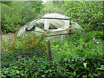 TM3298 : Disused greenhouse on the edge of Tub Plantation by Evelyn Simak