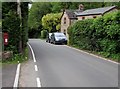 Road south from Upper Redbrook towards Redbrook