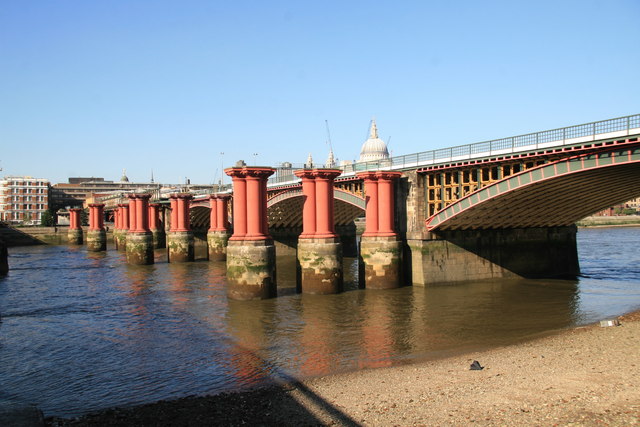 Blackfriars bridges - new and old