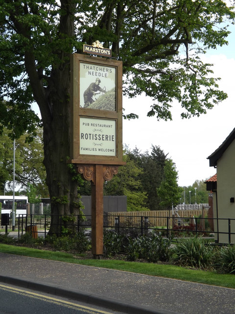 The Thatchers Needle Public House sign