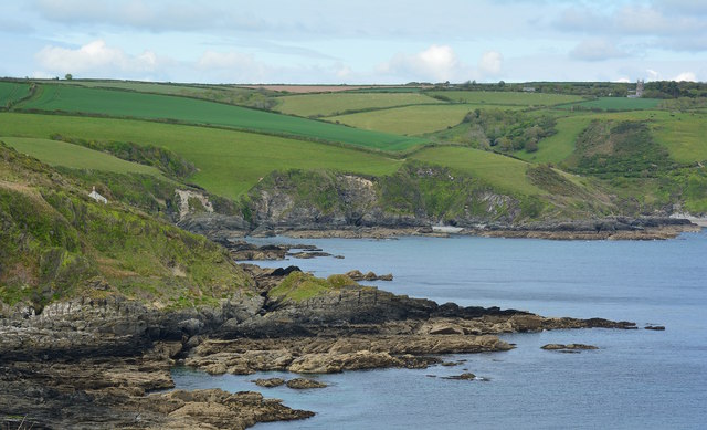 View from Pencarrow Head to Lantivet Bay, Cornwall