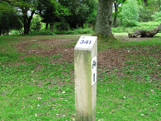 Cycle route marker post