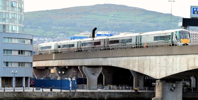 Irish Rail train, Dargan Bridge, Belfast... © Albert Bridge :: Geograph ...