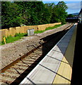 Quarter mile post opposite Pye Corner railway station, Newport