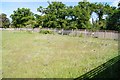 Fenced off former Clay Farm field