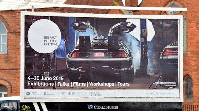 DeLorean poster, Belfast (May 2015)