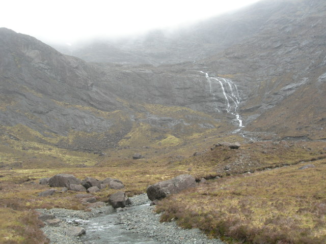 Water falls from Lota Corrie