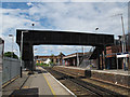 Egham station: new and old footbridges