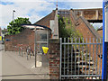 Egham station: abandoned steps to old footbridge