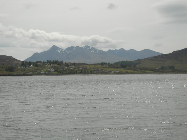 The Cuillin from the pier of Portree
