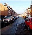 Saturday cars parked in Lowell Street, Worcester