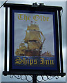 NZ3347 : Sign for the Olde Ships Inn, East Rainton by JThomas