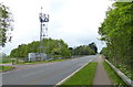 Communications mast along the A423 Southam Road