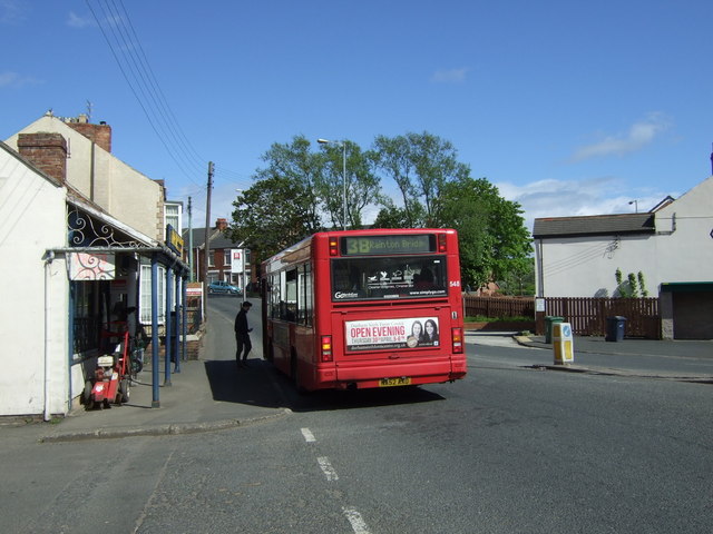 Bus stop on the Millers Hill (B1286)
