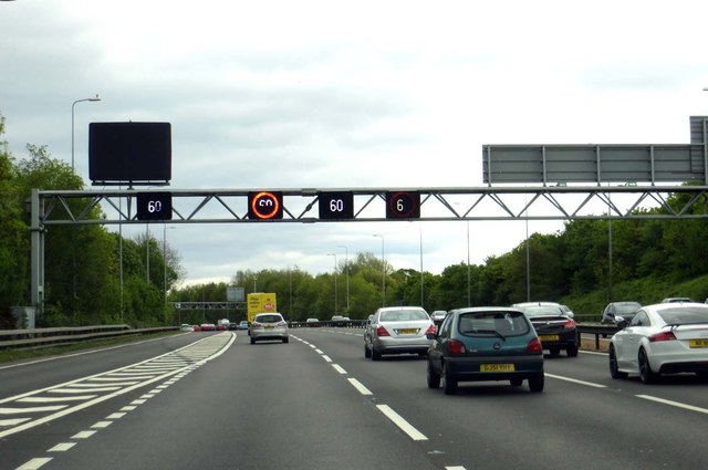 A motorway speed gantry over the M42 © Steve Daniels :: Geograph ...