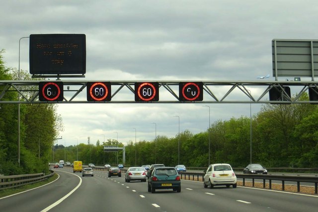 A motorway speed gantry over the M42 © Steve Daniels :: Geograph ...