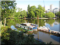 Narrowboats Lapwing & Briar moored on Thames at Kew