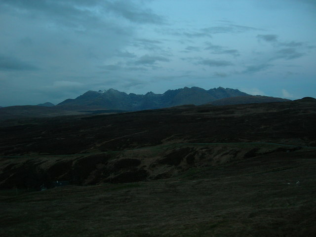 At the close of the day, view on the Cuillin
