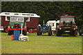 View of a Foden Timber Tractor, a Fordson Major E1A and a Bedford M Type in the St Albans Steam and Country Show