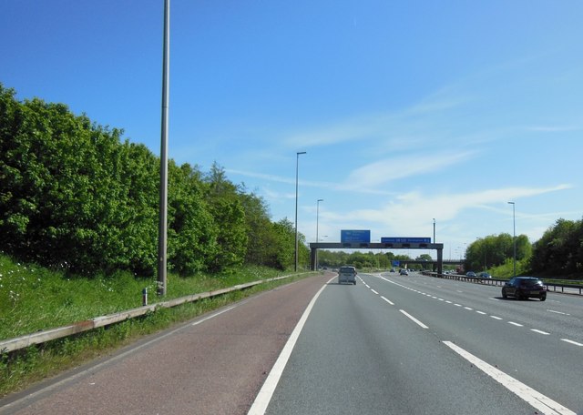 M6 southbound at the M61 sliproad © Ian S :: Geograph Britain and Ireland