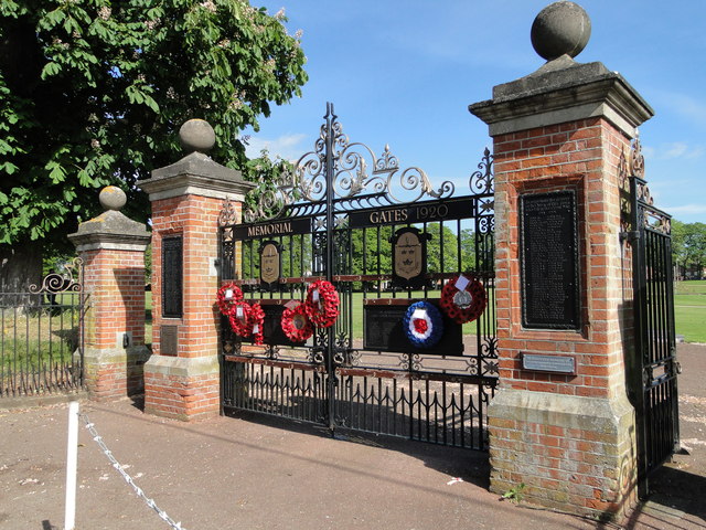 The War Memorial Gates to the Recreation Ground