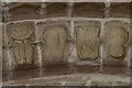 SK9909 : Tickencote: St. Peter's Church: Detail from the Norman chancel arch by Michael Garlick
