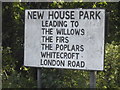 New House Park sign, Sopwell