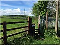 Talke Pits: public footpath across field