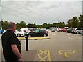 SJ4674 : Car park at Chester Services by Gerald England