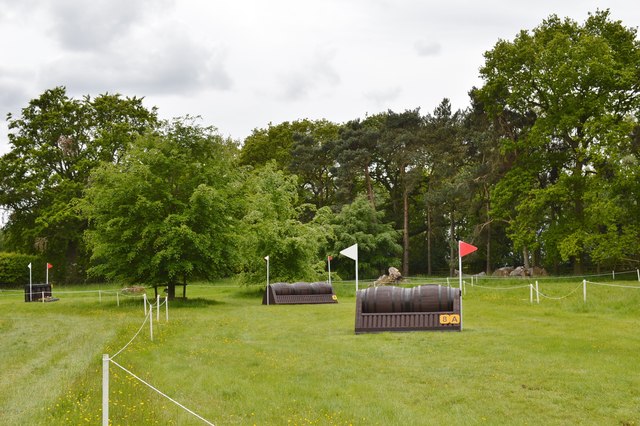 Brand Hall Horse Trials: cross-country obstacles: Bouncing Barrels