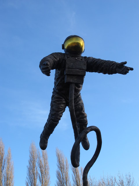 Astronaut Statue outside the National Space Centre