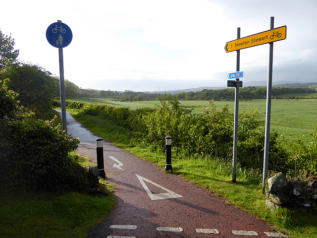 Cycle path beside the A714