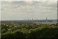 View over London and the King George V Reservoir from Yates Meadow #4