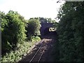 The M1 crosses the Leicester to Burton line