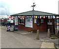 SZ3394 : Kiosk at the entrance to the Sea Water Baths in Lymington by Jaggery