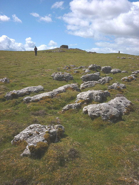Limestone outcrops on Long Scar Pike